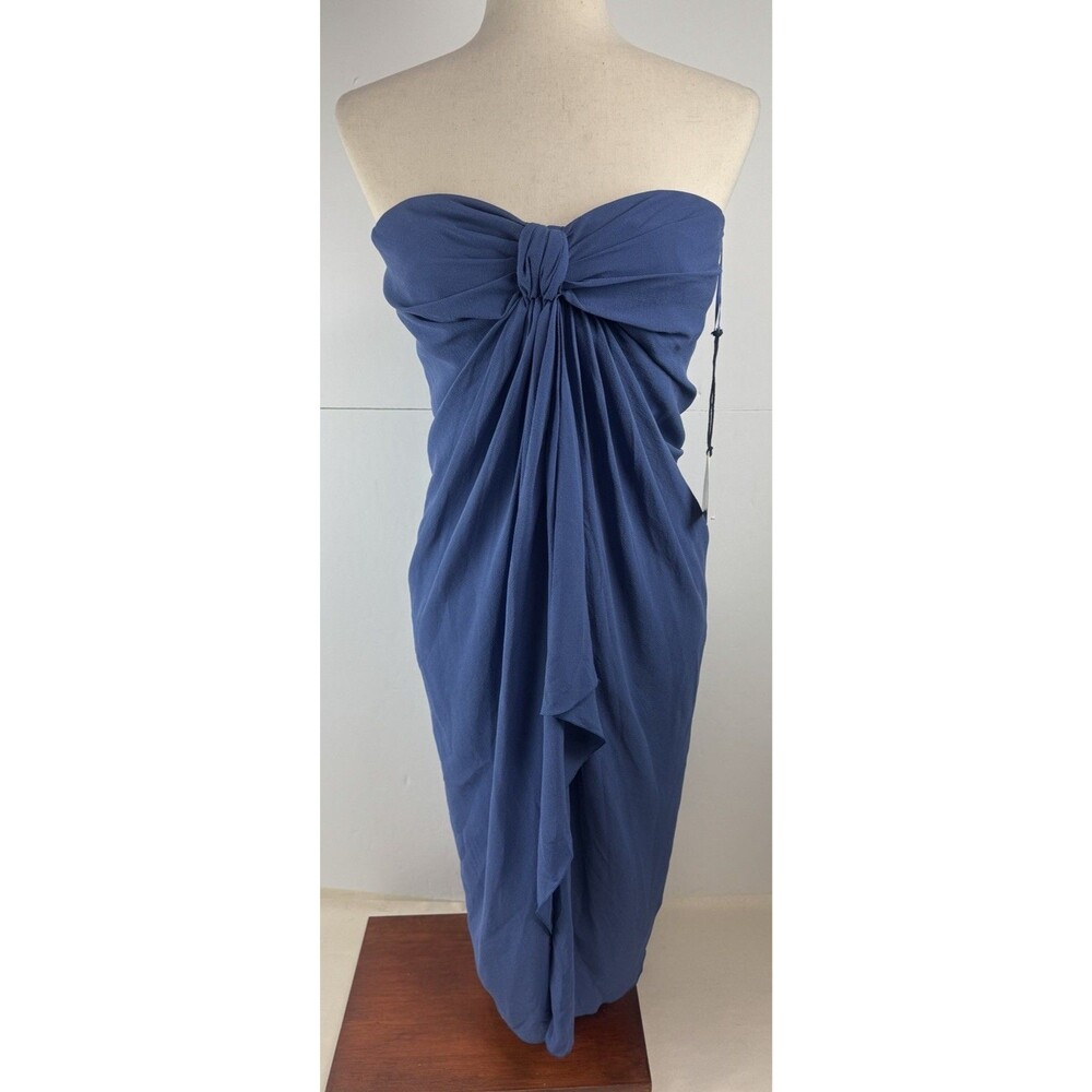 Jean Paul Gaultier Vintage Silk Strapless Draped Dress Size: US 10 ;IT 44